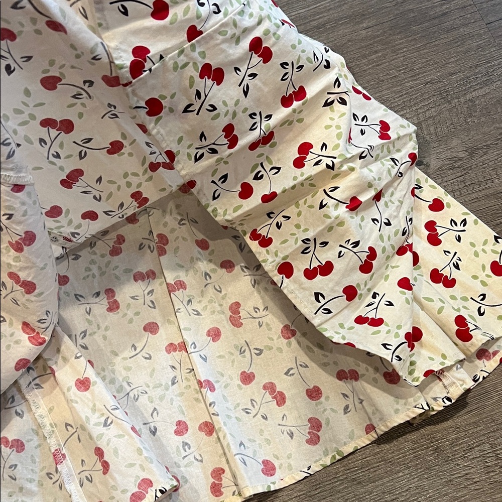 Heartbreakers Vintage Retro Halter Cherry Print Dress L - Picture 6 of 7